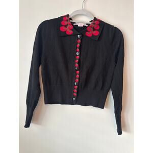 Lisa Says Gah Pomodoro Italian Black Cardigan XS/S
